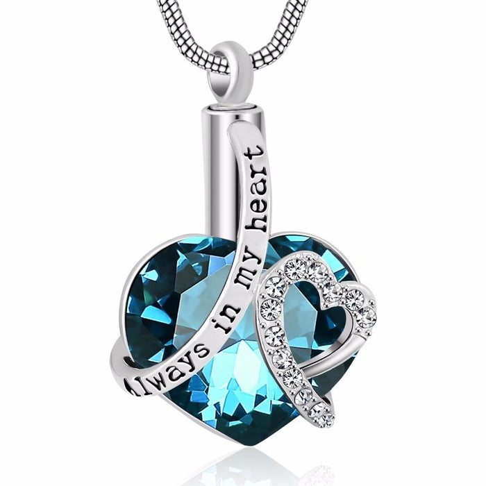 Lovely Always In My Heart Amazing Luxury Locket Screw Heart Birthstone Elegant Necklace Jewelry Keepsake Pendant