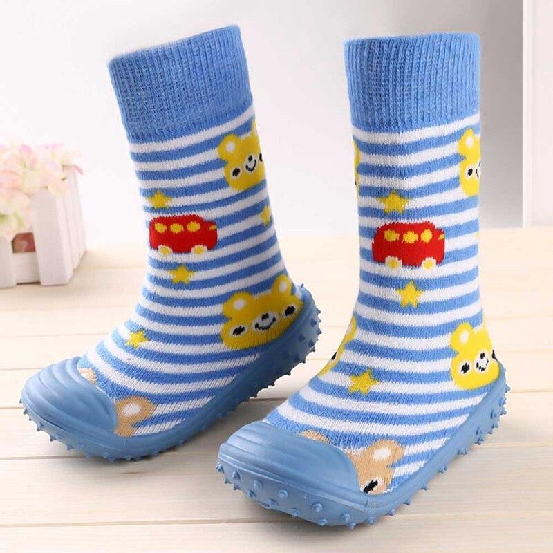 Newborn Baby Boys/Girls Socks With Anti-Slip Soft Rubber Soled Outdoor Foot Socks Animal Carton Floor Booties Socks For Kids