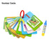 New Magic Doodle Card Water Drawing Card Kids Learn Number/Color/Shape in English 8/10 Pcs with 1 Pcs Water Pen Coloring Toy