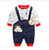 Modern Printed Jumpsuits Gentleman Autumn Long Sleeves Rompers Cotton Baby Clothes for Boys and Girls Outfits Style