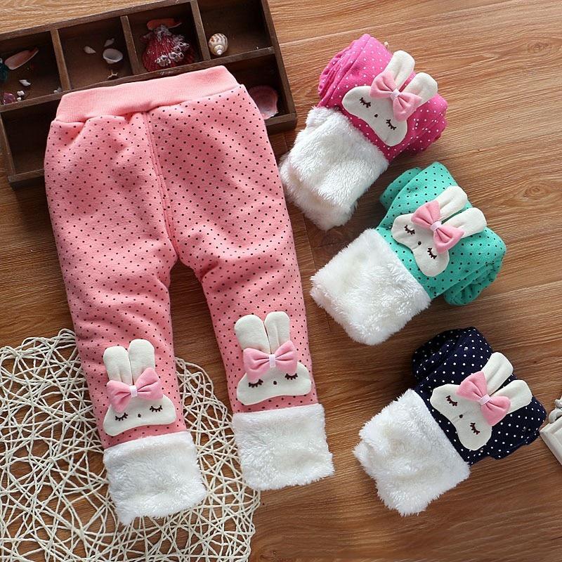 New High Quality Cotton Baby Girls Warm Winter Pants Toddler Warm Winter Leggings Trousers For Girls