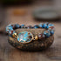 Handamde Men and Woman Bracelet Stone Tibetan Beads Women Stretchy Bracelets Yoga  Elastic Charm Bracelets Luxury Jewelry