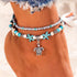 Starfish Handmade Brecelets Shell Beads Starfish Anklets for Women Leg Bracelet Handmade Bohemian Foot Chain