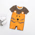 Modern Interesting Newborn Baby Boy and Girl Cartoon Animal Printed Short Sleeve Romper Jumpsuit For Kids