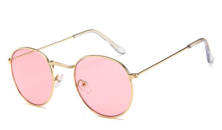 Famous  Retro Popular Oval Luxury Round Vintage Woman and Man Sunglasses  Brand Designer Oculos De Sol With UV400 protection