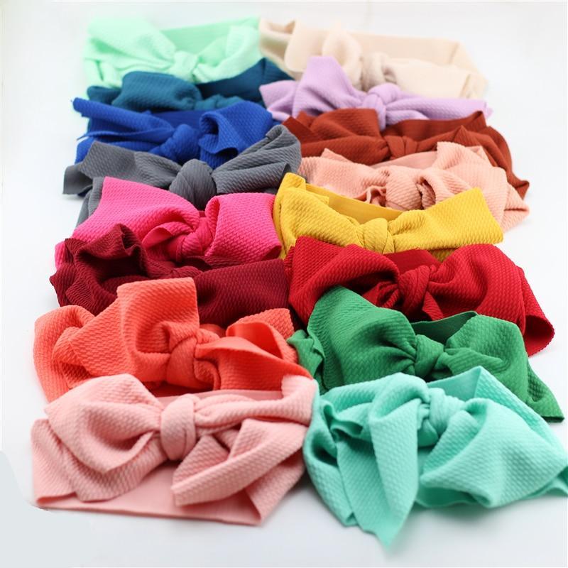 Adjustable Big Bow Headwrap  Top Knot Headbands Over Sized Bow Hair Turban for Newborn Girl