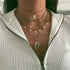 Luxury Modern Moon and Star Arabic Crystal Choker Multilayer Chain Necklaces For Women Luxury Jewelry Vintage Cool Style For Ladies