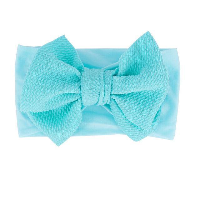 Baby Accessories Infant Baby Girl Cute Bow Headband Newborn Solid Headwear Headdress Nylon Elastic Hair Band Bow For Girls