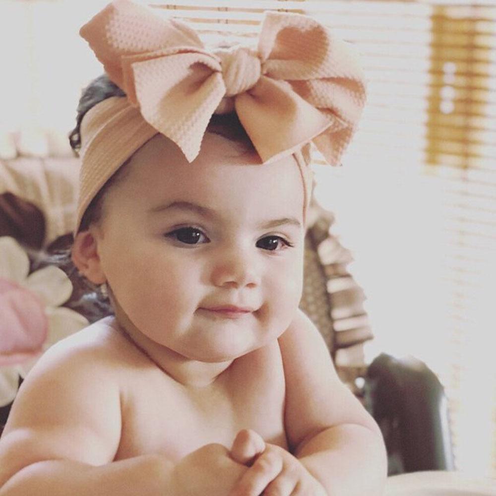 Baby Large Bow Girls Headband Big Bowknot Head wrap Kids Bow for Hair Cotton Infant Newborn Headbands For Baby