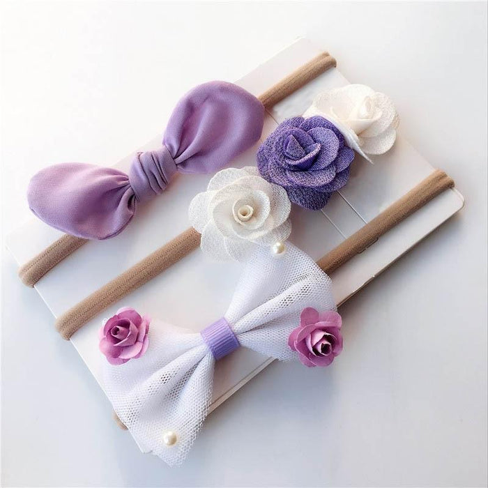 Luxury Modern Baby Headband Crown Flower Bows Hairband Baby Girl Headbands Newborn Hair Accessories Elastic Baby Hair Band