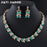 Wedding Jewelry Sets for Charming Women Green Glass Crystal Necklace Earrings Sets In Several Modern Luxury Design With Earrings and Necklace