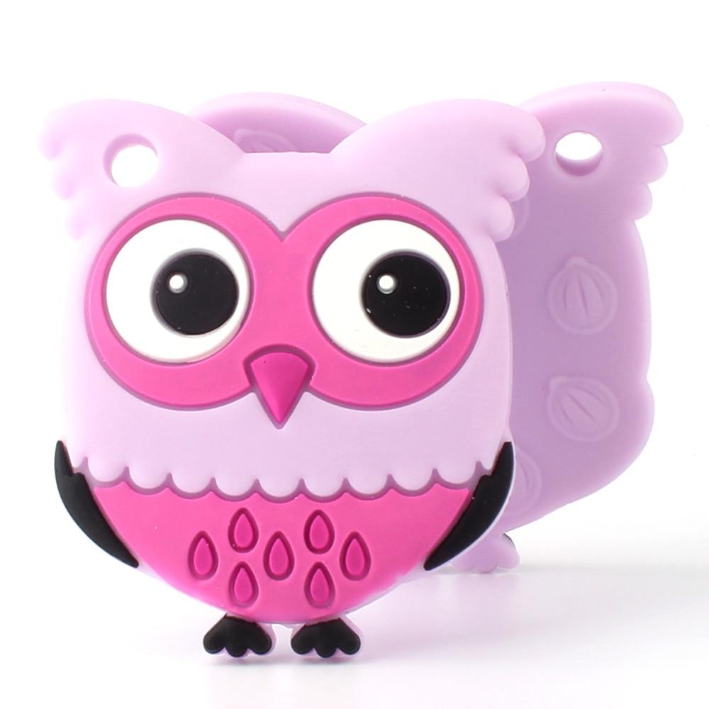 Owl Silicone Teethers Food Grade For Baby Teething  Silicone Beads Teething Toddler Toys For Kids