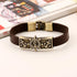 Modern Luxury Fashion Epic Rudder Wrap Leather Chain Symbol Anchor Bracelet For Men