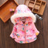 Luxury Printed Elegant Flower Design Baby Girl Hooded Coats Jackets Outerwear For Baby Girls In Elegant Design