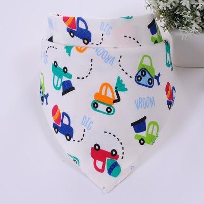 Cute Breathable Bibs Baby Feeding Cartoon Printing Super Absorbent Triangle Scarf Bib Cotton For Newborn Infant Girls And Boys