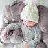 2Pcs Modern Mother & Baby Child Warm Winter Beanie Fur Pom Hat Crochet Ski Cap For Winter