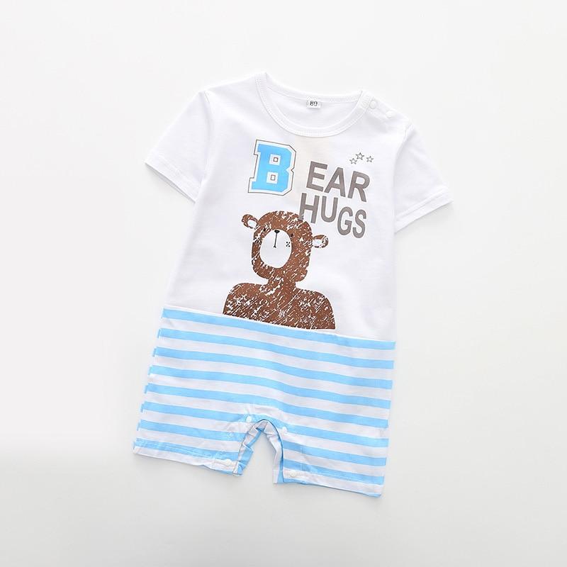 Luxury Baby Rompers Summer Style Baby Boy Girl Clothing Newborn Infant Short Sleeve Clothes Suit For Boys 1st Birthday