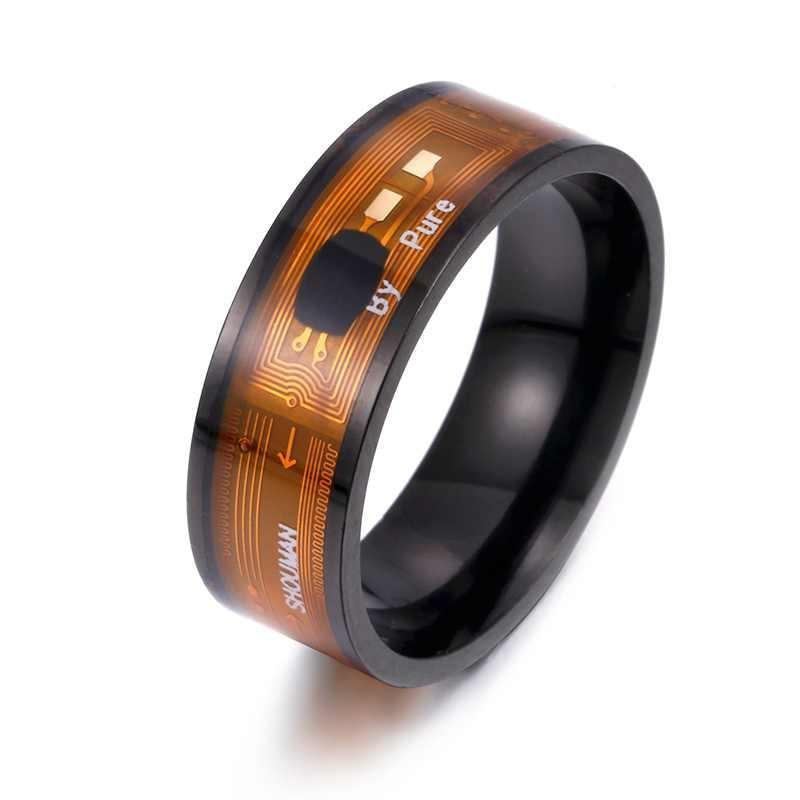 Fashion Men's Ring Magic Wear NFC Smart Ring Finger Digital Ring for Phones With Functional Couple Stainless Steel Ring