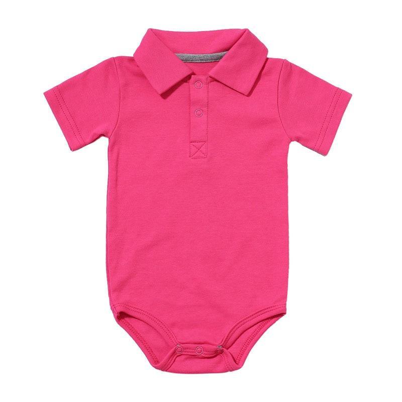 Summer Baby Boy/Girl Turn-down Collar Rompers Infant Newborn Cotton Clothes Jumpsuit