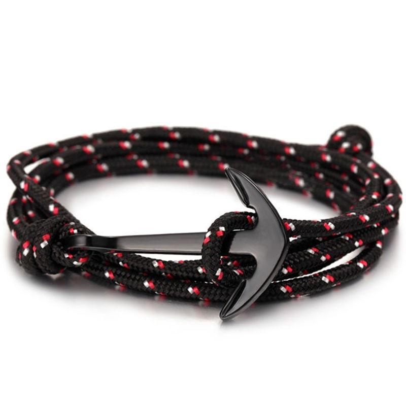 Style Nylon Rope Chain And Link Anchor Bracelets Popular Jewelry Anchor Bracelets For Women and Men