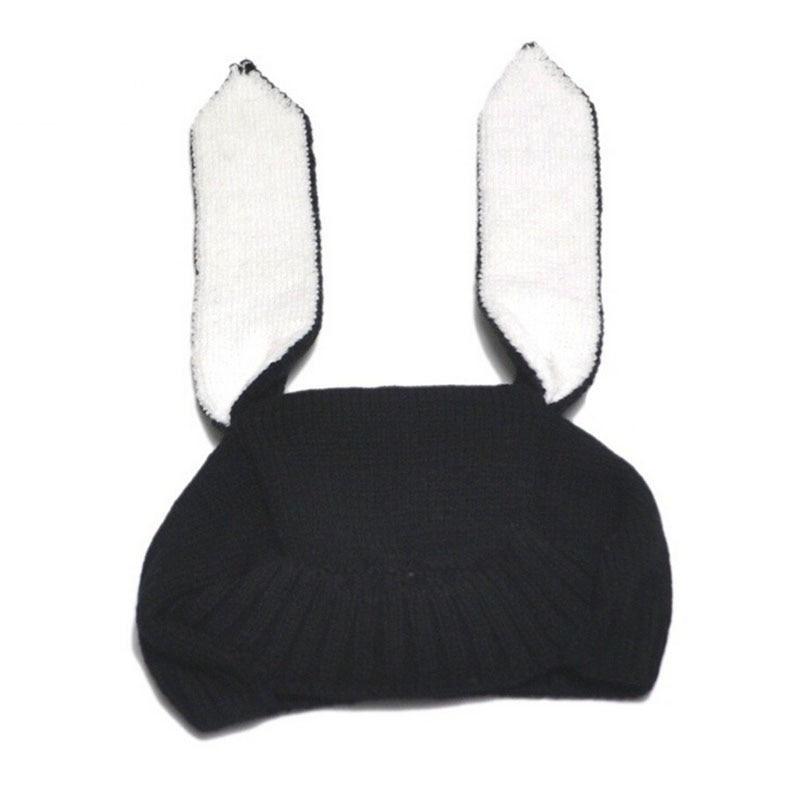 Mdoern Luxury Toddler Infant Knitted Baby Hat Adorable Rabbit Long Ear Hat Baby Bunny Beanie Cap Photo Props Cap