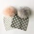 Luxury Modern Baby Hat Cotton Printing Hat With Pompon For Girls Autumn Winter Boys Caps Children Bonnet For Kids