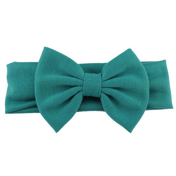 Cotton Elastic Newborn Baby Girls Solid Color Headband Bowknot Hair Band Children Infant Headband Bow for kids