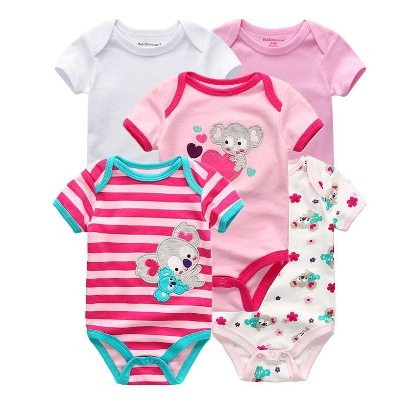 5 PC Baby Summer High Quality Striped Rompers Jumpsuit For Boy & Girls Comfortable Clothes