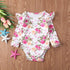 Toddler Infant Newborn Baby Girls Kids Long Butterfly Sleeve Romper Outfits Playsuit Jumpsuit