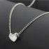 Fashion Elegant Exquisite Pendant Necklace In Luxury Heart Design Gold Sliver Color Simple Jewelry for Women Wedding Style