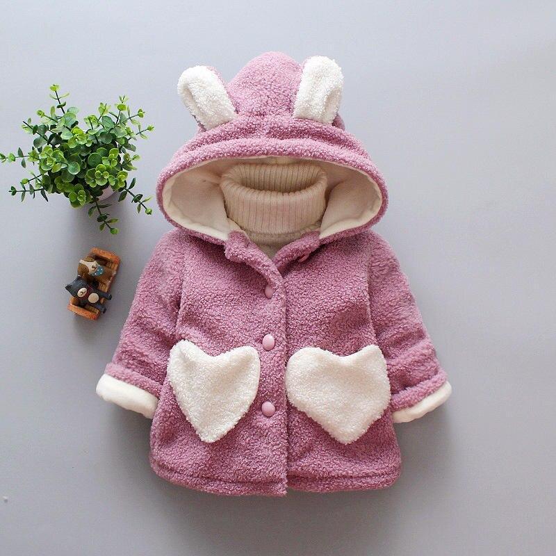 Baby Girls Winter Coats Newborn Baby Thick Velvet Outerwear For  Toddler Hoodies For Girls With Heart Print Design For Girls And Babies