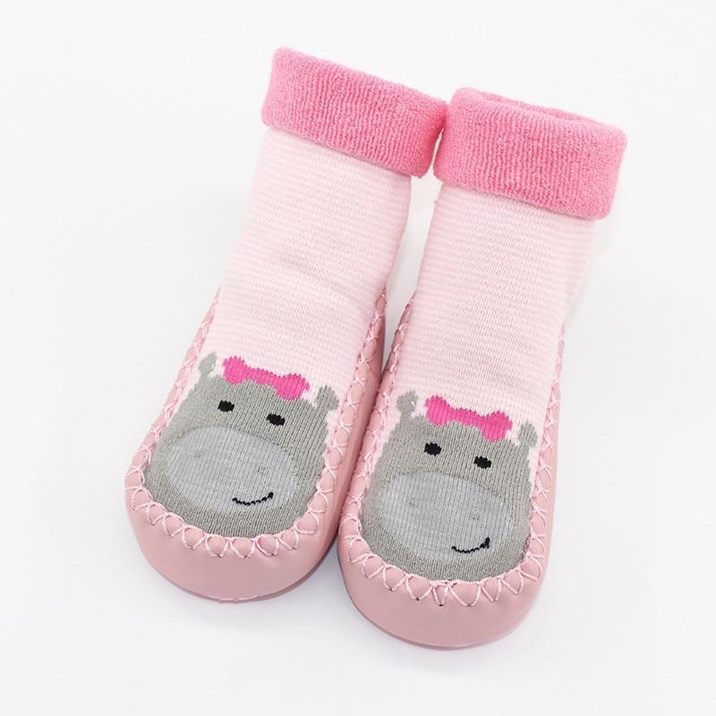 Baby Warm Stretchy  Booties Sock With Rubber Soles For Newborn Baby Girl And Boy Socks Slipper