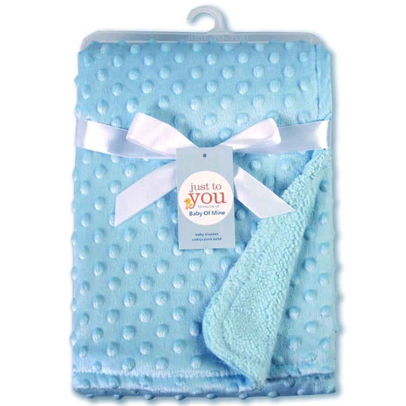 Modern Luxury New Baby Blanket Swaddling Newborn Thermal Soft Fleece Blanket Solid Bedding Set Cotton Quilt For Baby