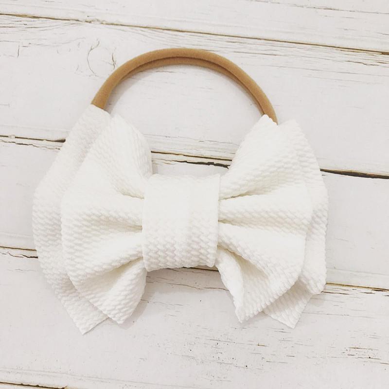 Modern Fashion Floral Headband Newborn Baby Elastic Hairbands Pearl Fresh Style Bow Knot For Girls