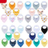 8PCS/SET Comfortable Colorful 100% Organic Cotton Adjustable Snaps Bandana Saliva Bibs For Baby Boys & Girls Kids