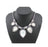Luxury Vintage Women Necklace With  Big Crystal Jewelry Silver Color Chain Maxi Necklaces