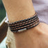 NEW Trendy Black Retro Wrap Long Leather Men Brecelets Bangles Fashion Sporty Chain Link Male Charm Bracelet