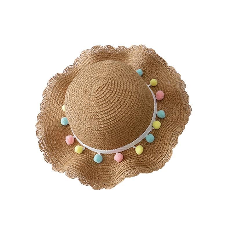 Luxury Baby Lady Girl Summer Straw Sun Handmade Beach Hat In elegant Modern Deign For Kids