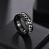 Titanium Stainless Steel Chain Spinner Ring For Men Blue Gold Black Punk Rock Rings Accessories Jewelry Gift