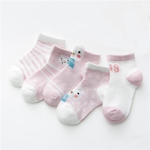 5 Pairs Infant Mesh Thin Cotton Socks For Newborn Baby Girls And Boy  Clothes Accessories