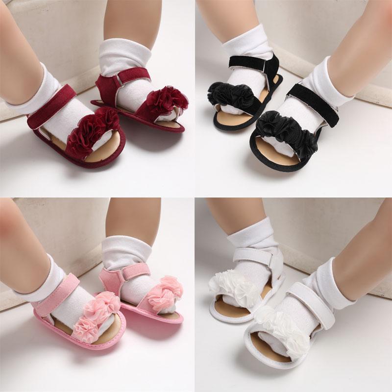 Princess Cute Baby Girls Newborn Infant Floral Sandals Soft Crib Walkers Breathable Shoes Best Baby Gift