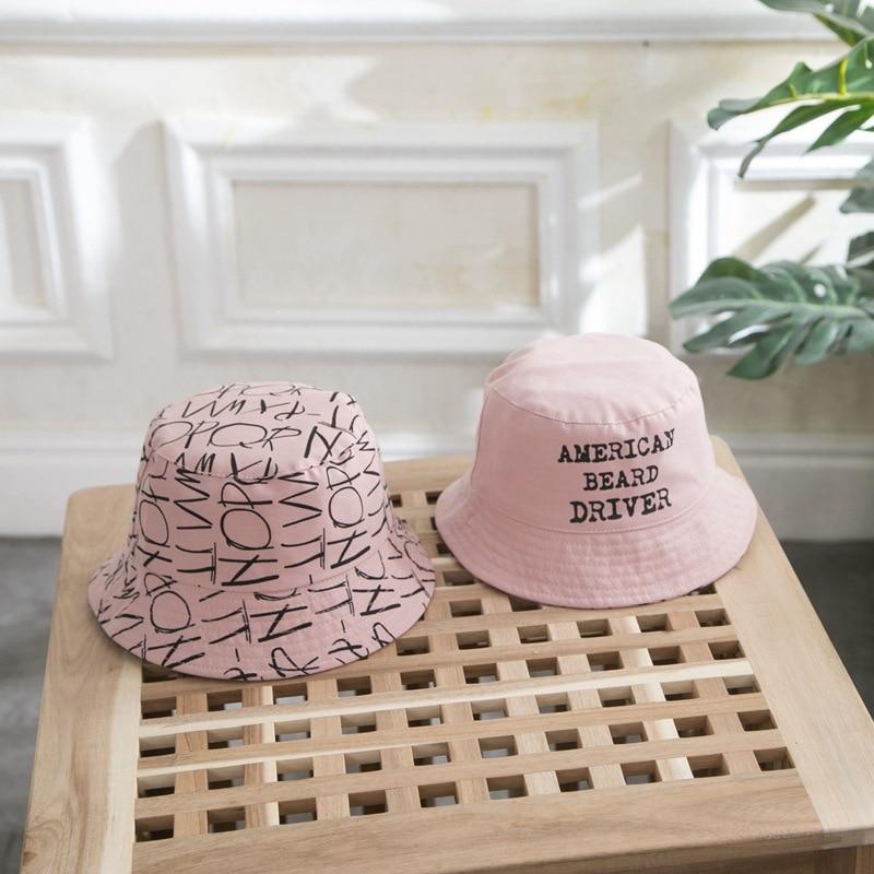 Children Summer Hat Double Sided Sun Caps For Boys And Girls Letter Printing Fisherman In Modern New Design