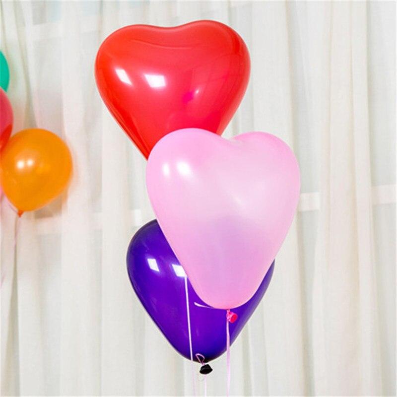 Modern 100Pc Red Pink Balloons 10Inch Love Heart Latex Balloons For Wedding Party and Celebration Helium Balloon Valentines Day Birthday Party Inflatable Balloons