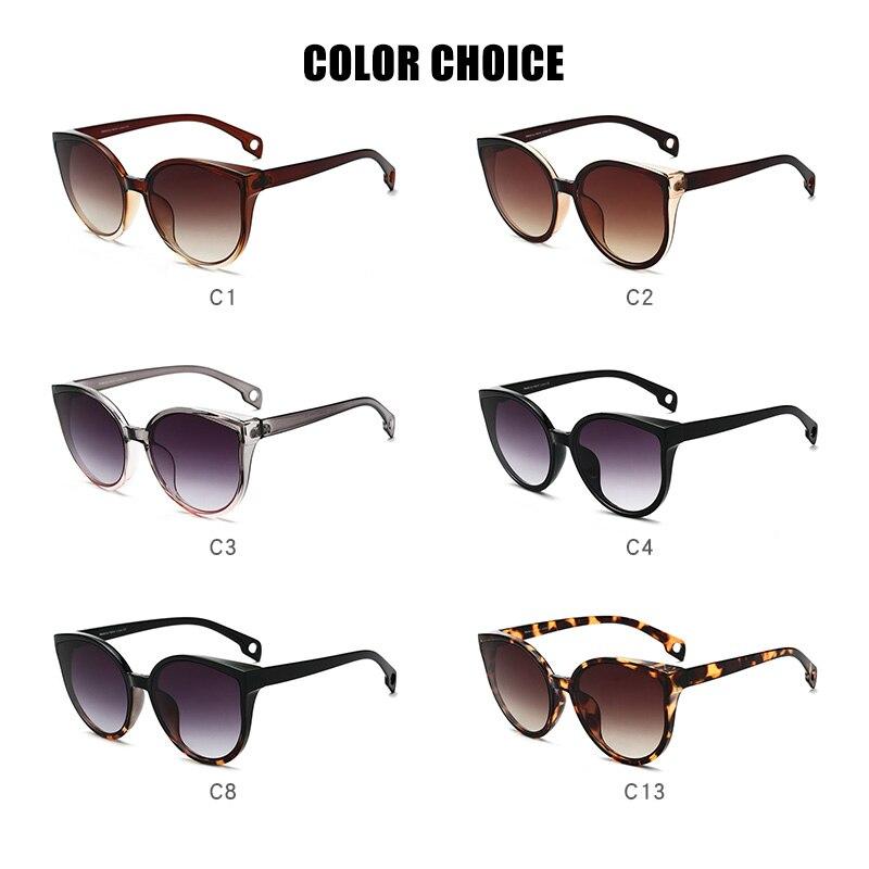 Luxury Modern Elegant Lady  Sunglasses WIth  Cat Eye Women Eyewear  Plastic Frame Clear Lens With  UV400 Protection