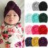 Newborn Toddler Baby Girl Turban Cotton Beanie Hat Warm Soft Cap Solid Knot Soft Wrap In Modern Style