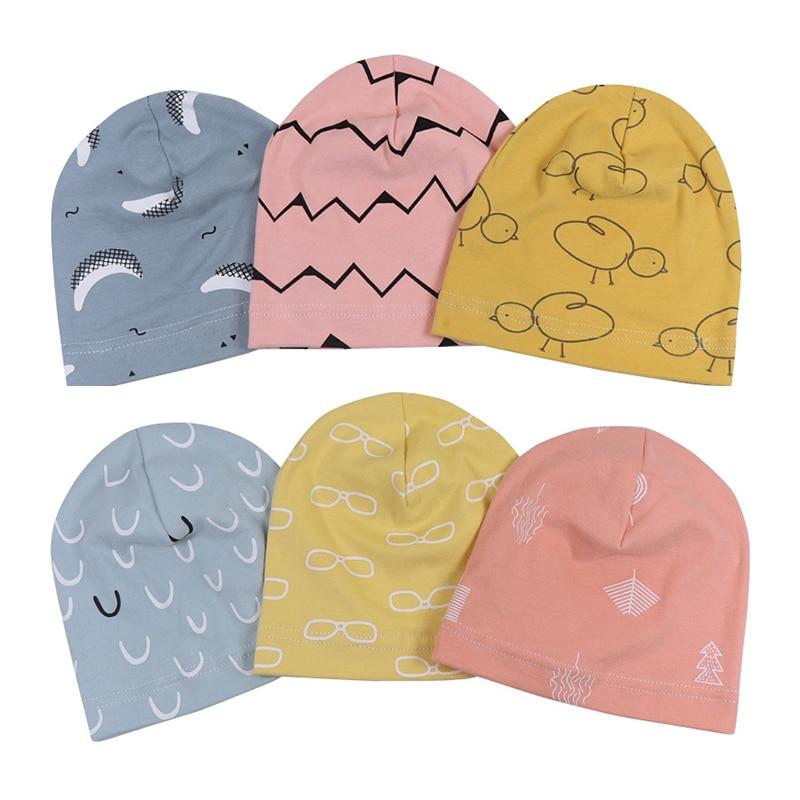 Baby Kids Hat Cotton Stick Figure Printing Caps For Baby Boys and Girls Spring Autumn Children's Hats Caps