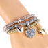 Owl Crystal Heart Bracelet & Bracelet Gold/Silverized Elephant Anchor Pendant Female Rhinestone Bracelet gift