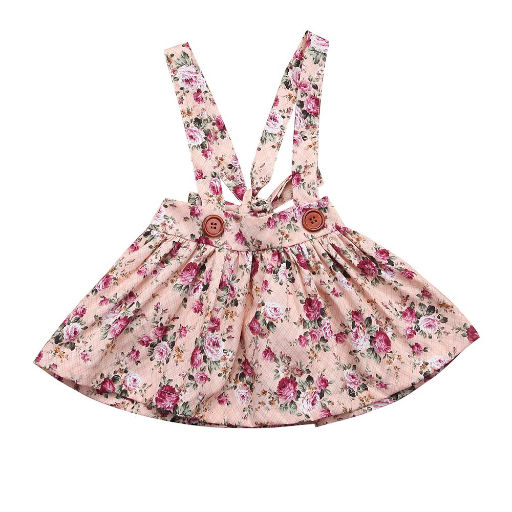 Luxury Modern Summer Fashion Toddler Kids Baby Girls Floral Printing Sleeveless Clothes Party  Strap Tutu Dress For Girls