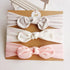 3PCS Set Baby Headband Girls Hair Accessories Cotton Rabbit Ear Turban Bow Elastic Hairband For Baby Girls