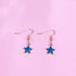 New Modern Fashion Blue Space Universe Elegant Moon Star Luxury Earrings For Women Perfect Gold Color Universe Planet Circle Asymmetry Trendy Long Earrings